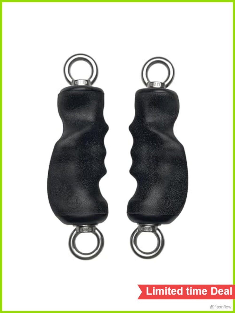 Ergonomic Cable Machine Attachment Gym Handles TPE Coated Steel Rings